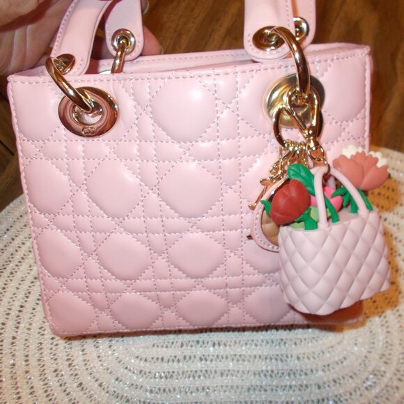 Mini Pink Quilted Handbag - Picture 1 of 3